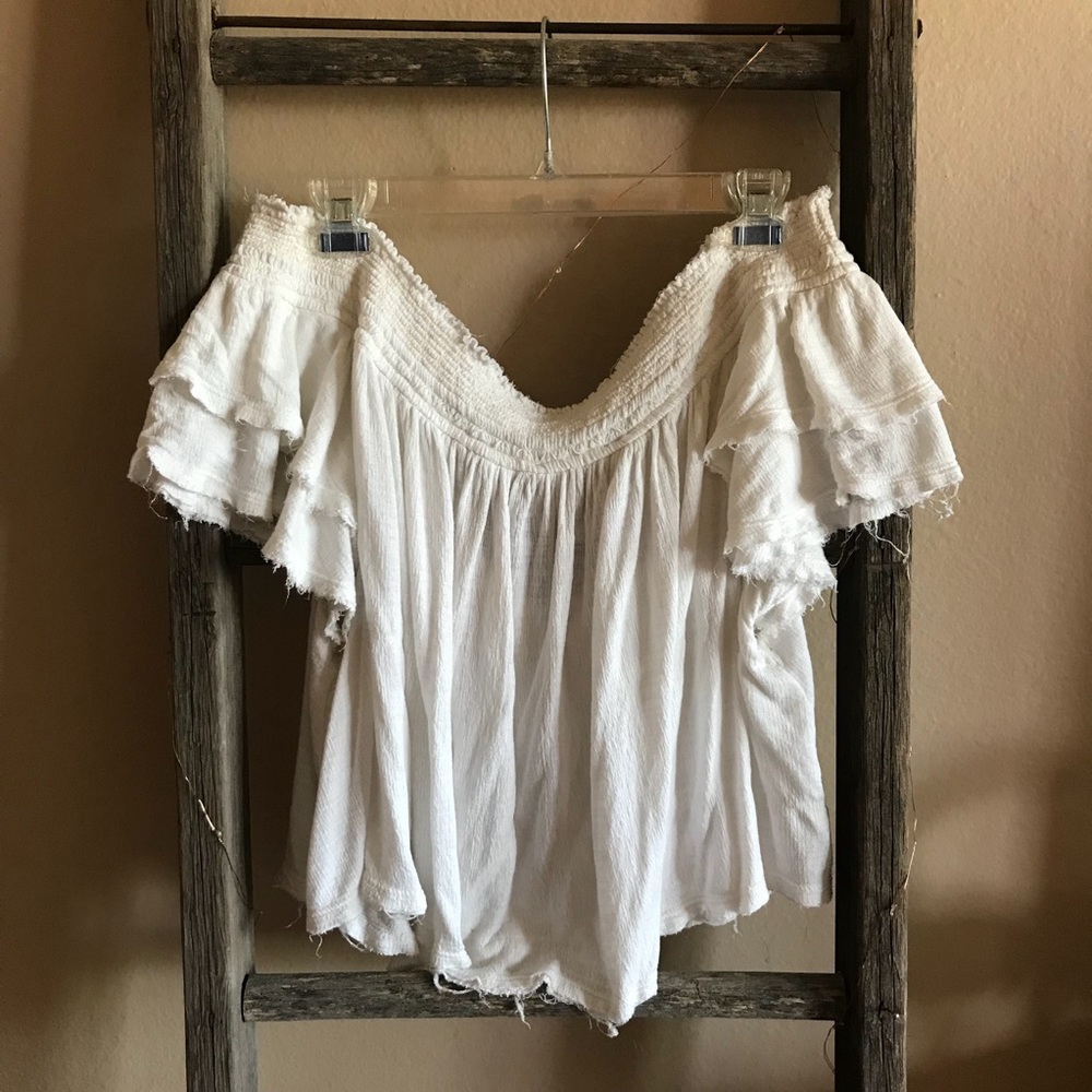 Free People Off The Shoulder Cropped Top